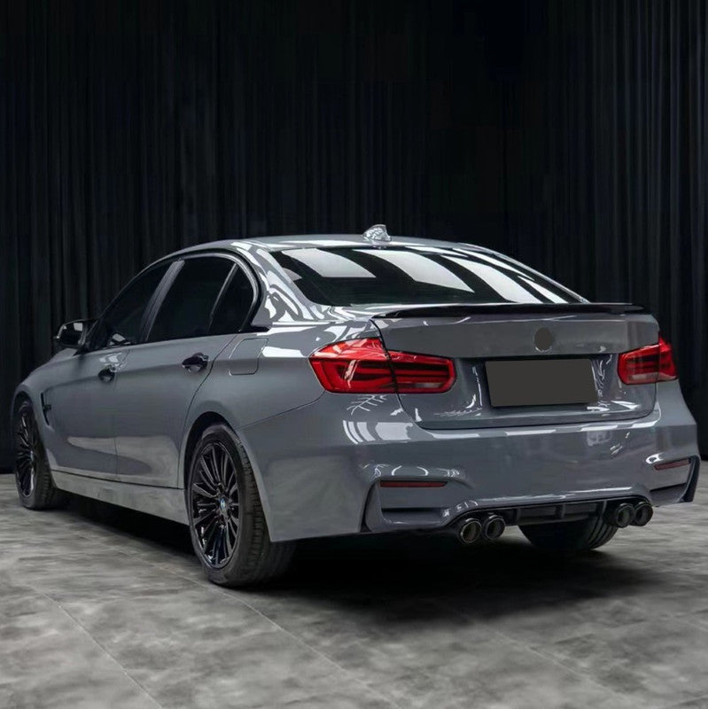 Car Craft Compatible With Bmw 3 Series F30 2012-2018 Upgrade Convert To F80 M3 M4 Bodykit Front Rear Bumper Side Short Skirts Splitter Diffufser Set F30/35-024