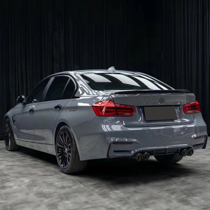 Car Craft Compatible With Bmw 3 Series F30 2012-2018 Upgrade Convert To F80 M3 M4 Bodykit Front Rear Bumper Side Short Skirts Splitter Diffufser Set F30/35-024
