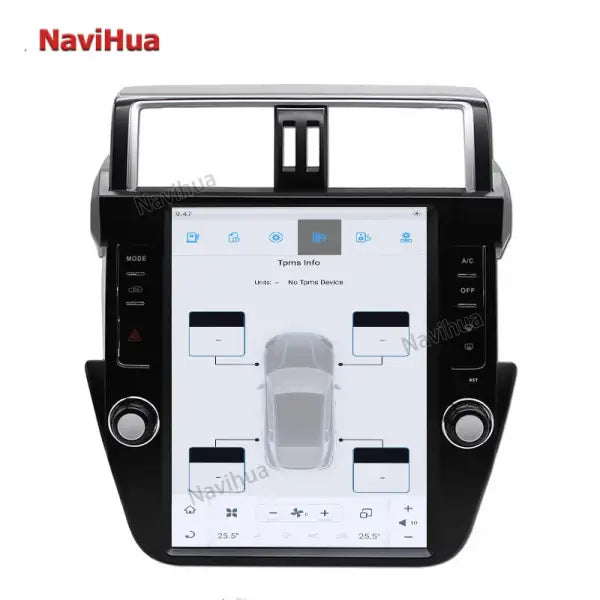 12.1 Inch Android 11 Car Multimedia Player Vertical Screen IPS Display with BT Connection for Toyota Prado 2014-2016