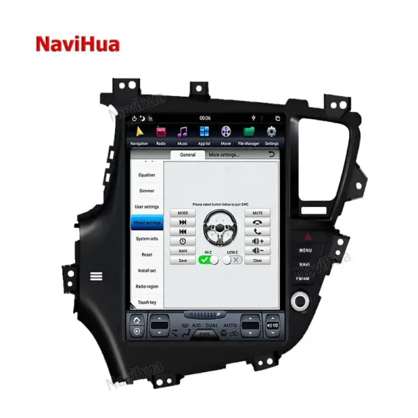 12.1 Inch Android 7.1 Auto Radio Audio Stereo Car Multimedia Player GPS Navigation for Tesla Style K5 Optima 2011-2015