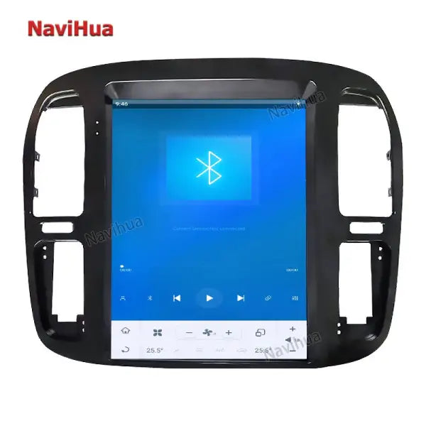 12.1 Inch Car DVD Player Radio Audio System Vertical Screen Navigation for Tesla Style Toyota Land Cruiser 100 1999-2002