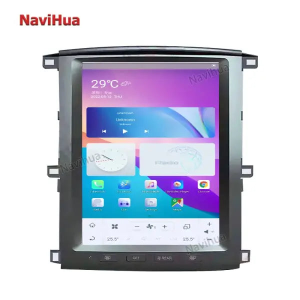 12.1 Inch Touch Screen Car DVD Player GPS Navigation Android Car Radio for Tesla Style Toyota Land Cruiser 100 2003-2007