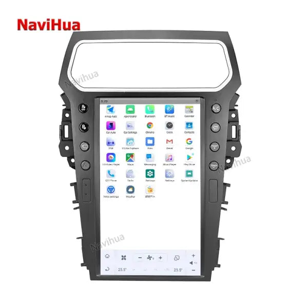 12.1 Inch Vertical Screen Android Car DVD Player GPS Navigation Auto Radio for Tesla Style Ford Explorer 2010-2017