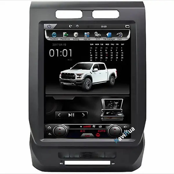 12.1 Inch Vertical Screen Android Car DVD Player Multimedia BT WIFI GPS Car Radio for Tesla Style Ford F150 2015-2020