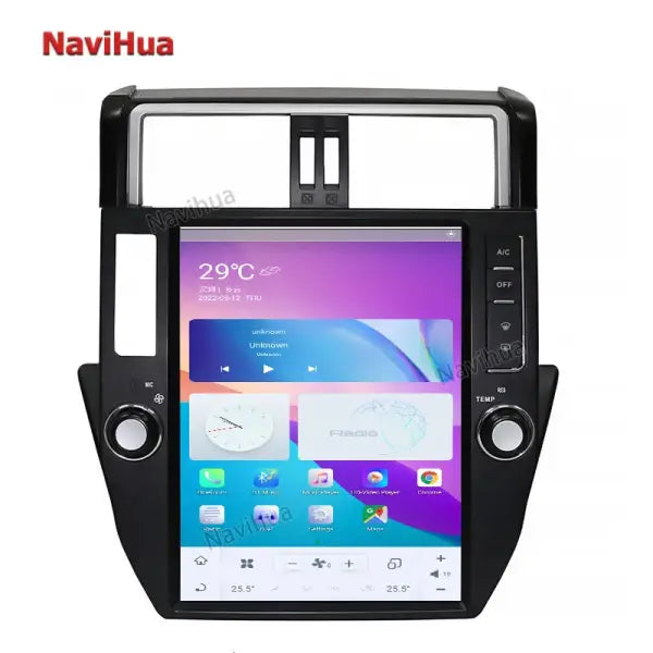 12.1 Inch Vertical Screen Car Multimedia DVD Player Radio Stereo for Toyoda Land Cruiser Prado 2010-2013