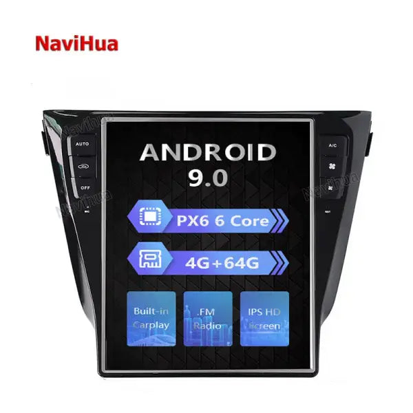 12.1" Vertical Screen Tesla Android Car Dvd Radio Multimedia System for Nissan X-Trail Qashqai 2013 + Car Radio 2G 32G