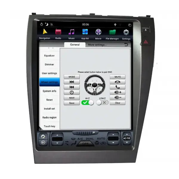 12.1Inch Android Car DVD Player GPS Navigation Head Unit Multimedia Radio for Lexus ES ES240 ES350