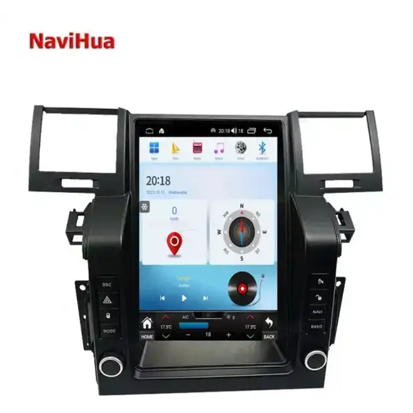 12.1Inch Android Vertical Screen Car Radio DVD Player Autoradio GPS Navigation for Tesla Style Range Rover Sport L494