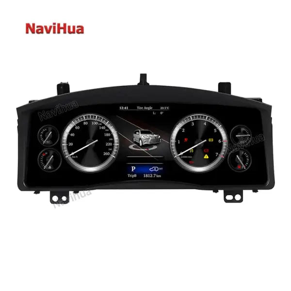 12.3" Car GPS Multimedia LCD Digital Instrument Gauge Cluster Speedometer Dashboard Auto Meter for Toyota Land Cruiser