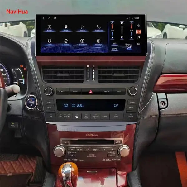 12.3 Inch Android Autoradio Car DVD Player GPS Navigation Auto Stereo Radio for Tesla Style Lexus LS600 2006-2012
