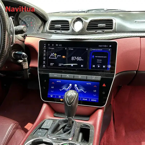 12.3 Inch Car Stereo Car DVD Player Android Car Radio GPS Navigation Multimedia and AC Control Panel for Maserati GT