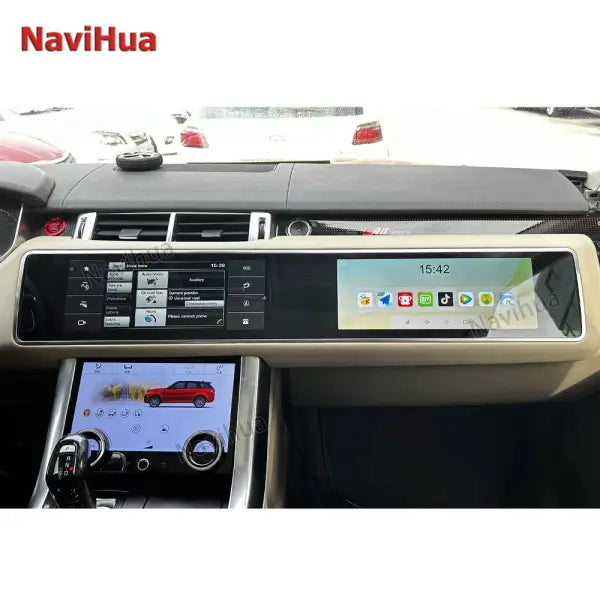 12.3 Inch Dual Screen Auto Head Unit for Range Rover Sport L494 2013 2017 Multimedia Android Car Radio GPS Navigation