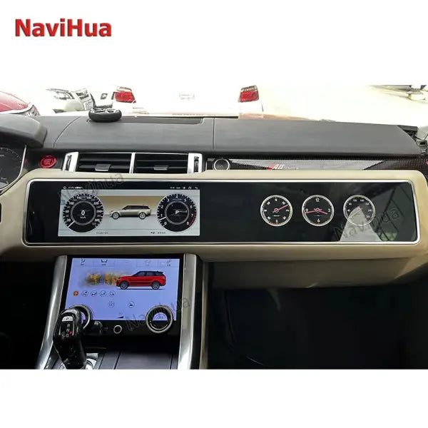 12.3 Inch Dual Screen Auto Head Unit for Range Rover Sport L494 2013 2017 Multimedia Android Car Radio GPS Navigation