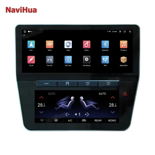 12.3 Inch Touch Screen Android Car DVD Player with AC Control Panel GPS Navigation System New Design for Maserati GT