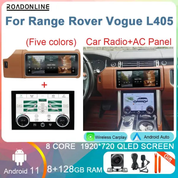 12.3Inch Android 11 Car Radio for Range Rover Vogue L405 2013-2020 AC Touching Screen Multimedia Player Navigation Stereo