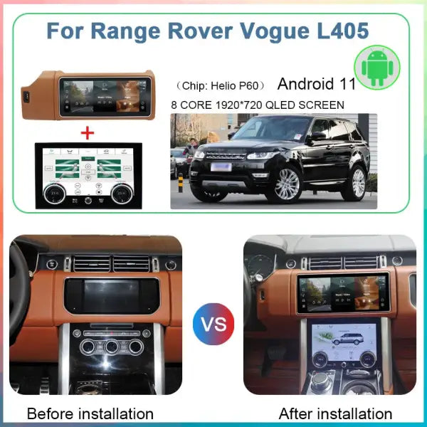 12.3Inch Android 11 Car Radio for Range Rover Vogue L405 2013-2020 AC Touching Screen Multimedia Player Navigation Stereo