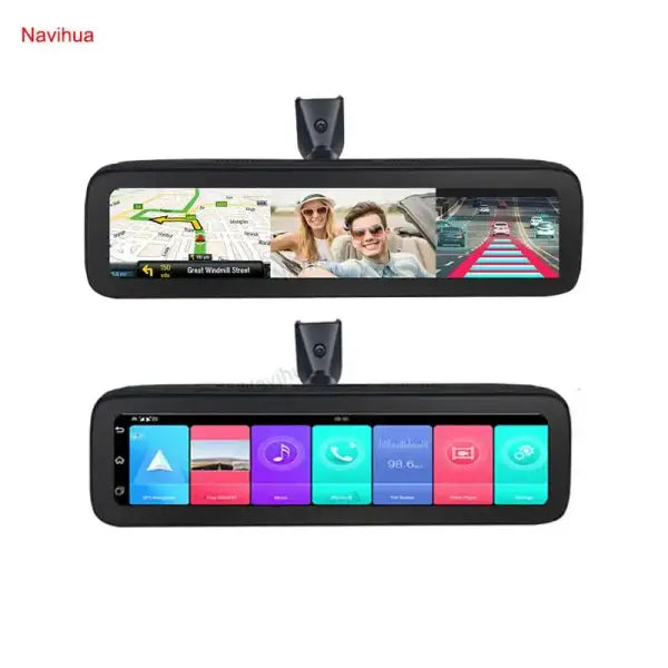 12 Inch Android Car Recorder Camera DVR Front Rear 4K Dash Cam DVR Car Mirror Dash Cam Touch Screen Car Black Box
