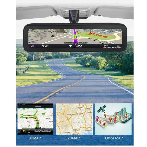 12 Inch Android Car Recorder Camera DVR Front Rear 4K Dash