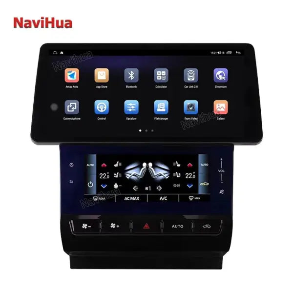 12 Inch Android System Duplex Screen Car Radio Stereo with AC Control Panel for Maserati Quattroporte 2013-2015 2016-18