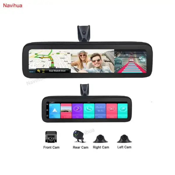 12 Inch Touch Screen Android Car DVR Full HD 4K 1080P 360 Degree Mirror Dash Camera Car Black Box Recorder