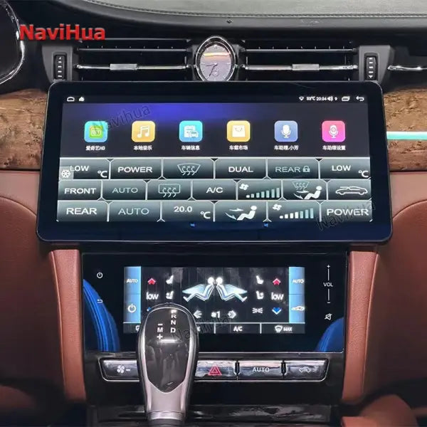 12 Inch Touch Screen Android Car Radio Autoradio and AC Screen for Maserati Quattroporte Big Old to New Car DVD Player