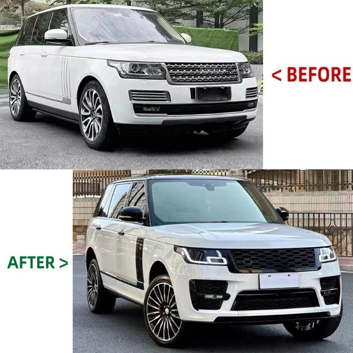 Car Craft Compatible With Range Land Rover Vogue L405 2013-2017 Upgrade Facelift Convert To 2018-2022 Svo Bodykit Bumper Headlight Taillight Side Skirts Grill CC-5840 - CAR CRAFT INDIA