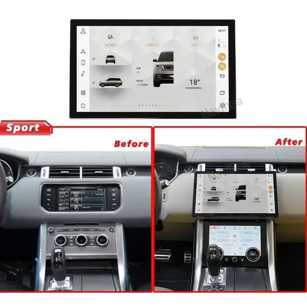 13.3 Inch Android Screen Car Radio DVD Player GPS Navigation Multimedia System for Land Rover Range Rover Vogue Sport
