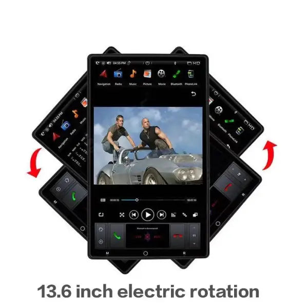 13.6 Inch Android 2Din Universal Car DVD Audio PX6 180 Turn IPS Touch Screen Stereo Multimedia Car Radio