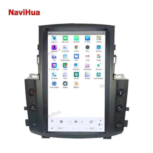 13.6 Inch Vertical Screen Android 4GB RAM+64GB ROM Car Radio DVD Player GPS Navigation for Lexus LX570 Tesla Style