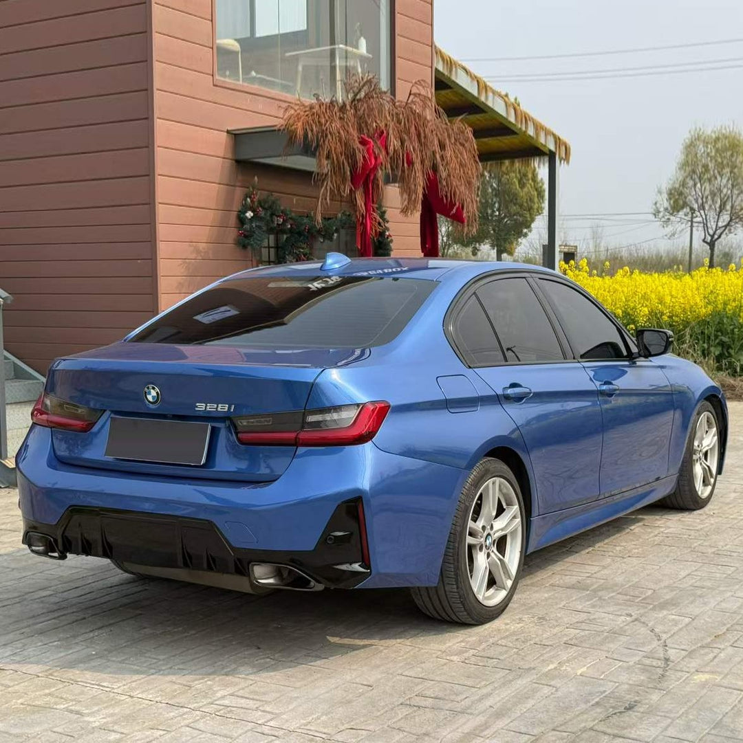 Car Craft Compatible With Bmw 3 Series F30 2012-2018 Upgrade Facelift Convert To G20 G28 2023 Lci Style Bodykit Rear Bumper Trunk Taillight Exhaust Pipe Tip Non Cut Version - CAR CRAFT INDIA