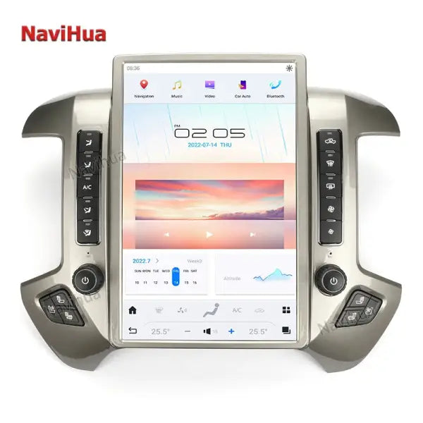 14.4 Inch Touch Screen Android Car DVD Player Radio GPS Navigation Stereo for Chevrolet Silverado GMC Sierra 2014-2018