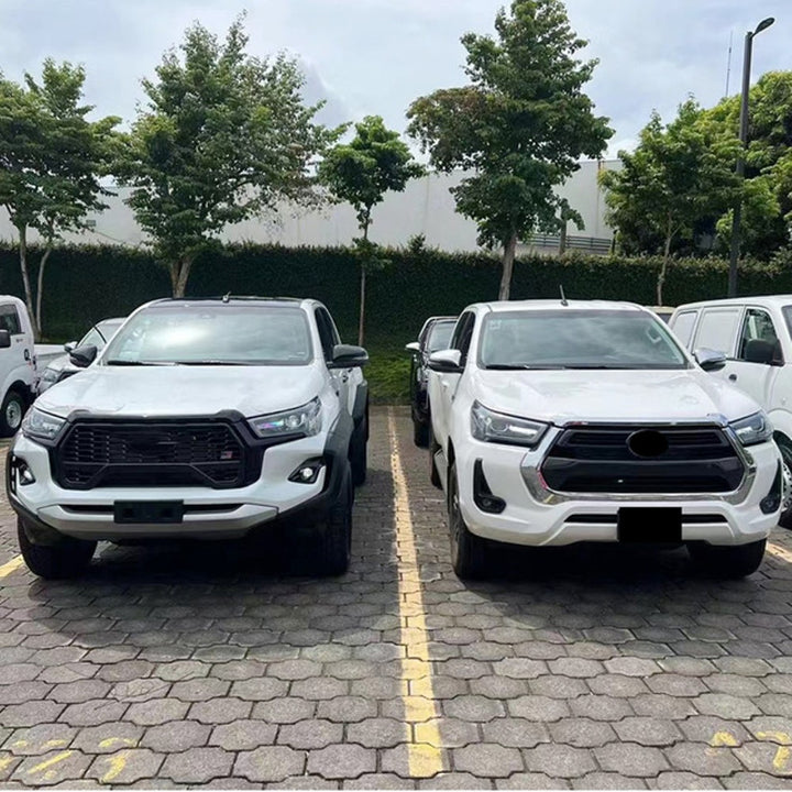 Car Craft Compatible With Toyota Hilux Revo 2016-2020 Upgrade Facelift Convert To Gx Gr Sport Bodykit Bumper Grill Trim Skirst Wheel Arch Cliding Moulding