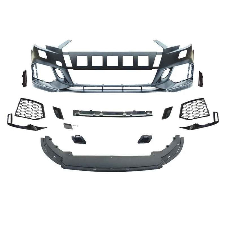Car Craft Compatible With Audi A3 2017-2020 Upgrade Convert To Rs3 S3 Sport Bumper Front Bodykit Mesh Gc A3-013 - CAR CRAFT INDIA