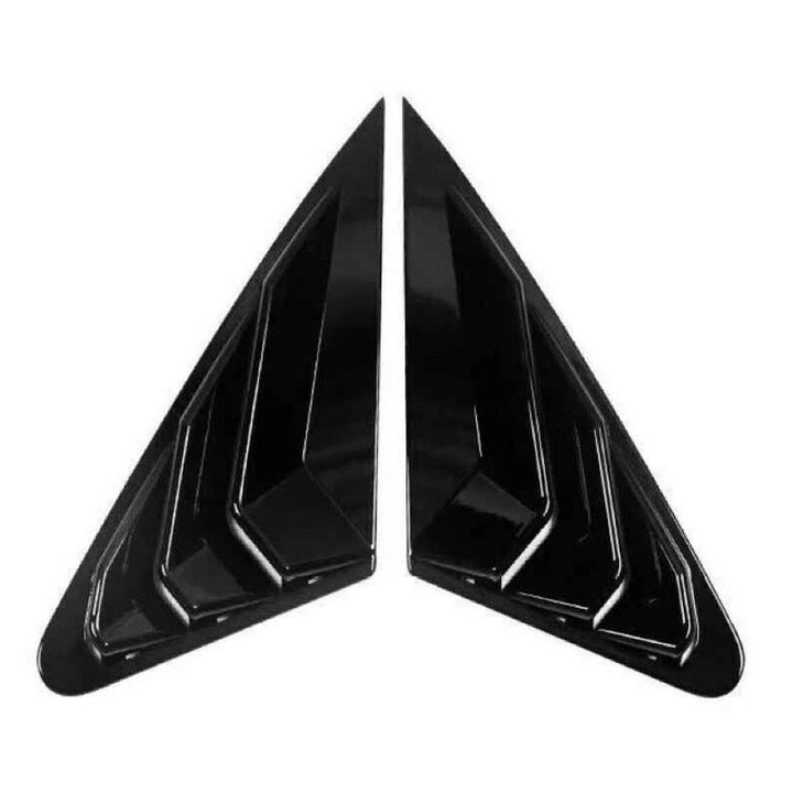 Car Craft Compatible With Audi A4 B8 Sedan 2009-2016 Car Rear Window Shutter Cover Louver Side Vent Trim Triangle Glossy Black
