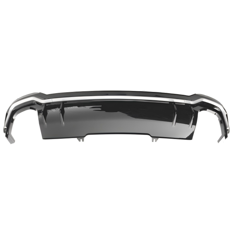 Car Craft Compatible With Audi A4 B9 2017-2020 Upgraded Facelift Convert To Rs4 S4 Sport Bodykit Rear After Bumper Lip Diffuser Skirt Trim Splitter Silver A4-025 Gc Df Sl