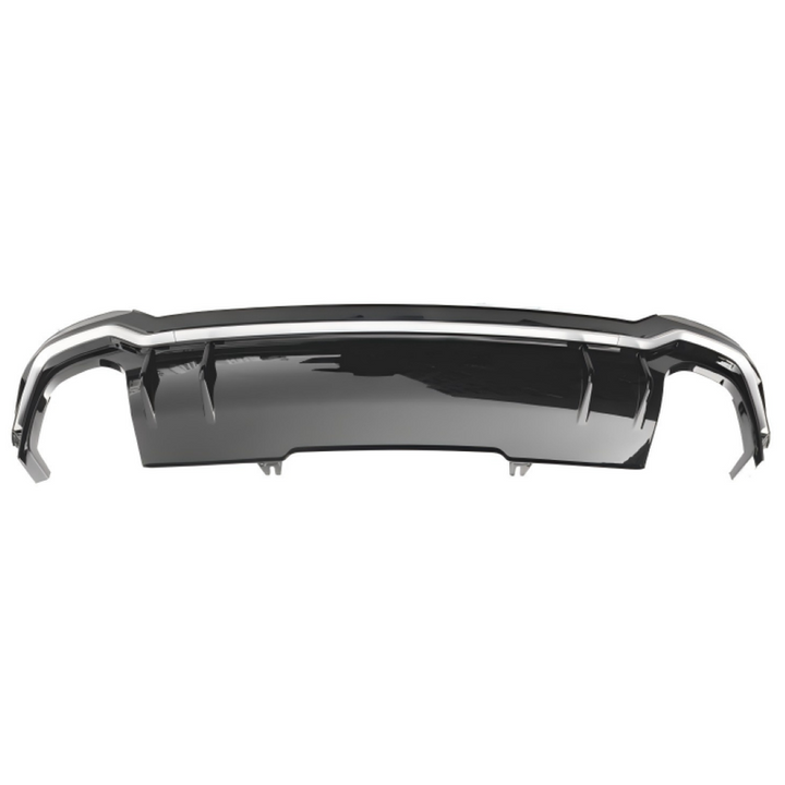 Car Craft Compatible With Audi A4 B9 2017-2020 Upgraded Facelift Convert To Rs4 S4 Sport Bodykit Rear After Bumper Lip Diffuser Skirt Trim Splitter Silver A4-025 Gc Df Sl