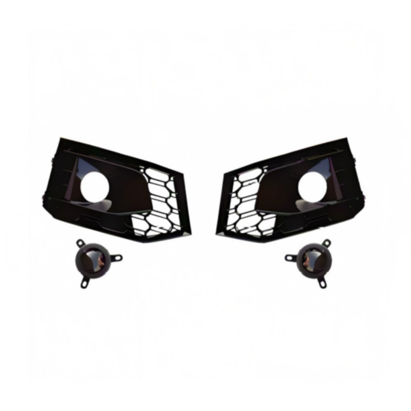 Car Craft Compatible With Audi A4 B9 2017-2020 Upgraded Rs4 Front Bumper Fog Lamp Light Grill Cover With Light Acc A4-019 Gc