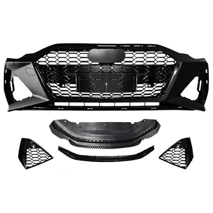 Car Craft Compatible With Audi A6 C8 2019-2024 Upgrade Facelift Convert To Rs6 Bodykit Front Bumper Grill Fog Gril Trim Skirt Rsu