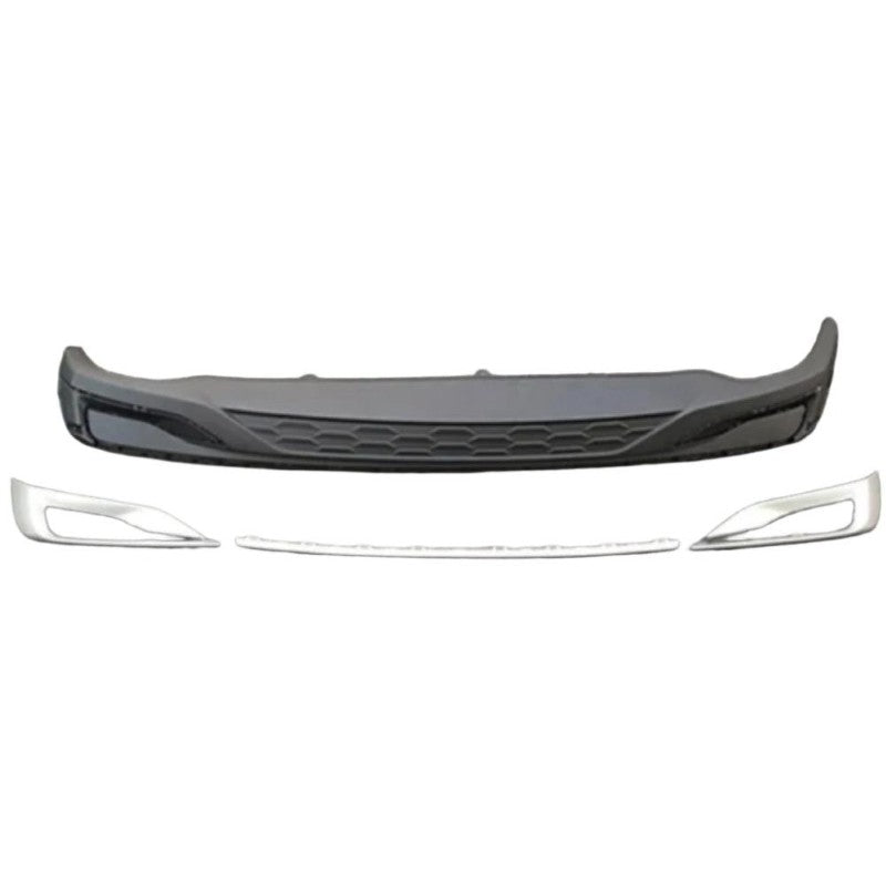 Car Craft Compatible With Audi A6 S6 Rs6 C8 2019-2023 Rear Rs6 Sport Bumper Upgraded Diffuser After Lip Skirst Trim Cover Silver Chrome - CAR CRAFT INDIA