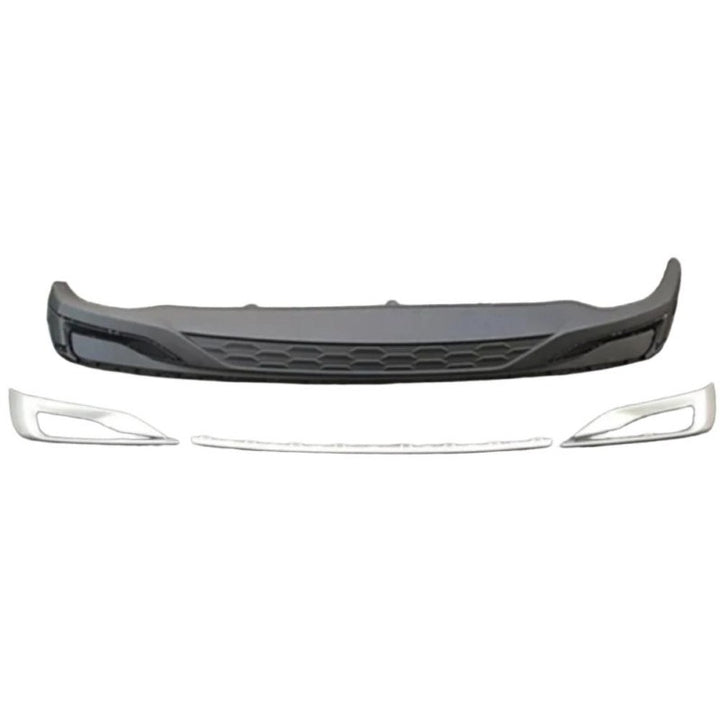 Car Craft Compatible With Audi A6 S6 Rs6 C8 2019-2023 Rear Rs6 Sport Bumper Upgraded Diffuser After Lip Skirst Trim Cover Silver Chrome - CAR CRAFT INDIA