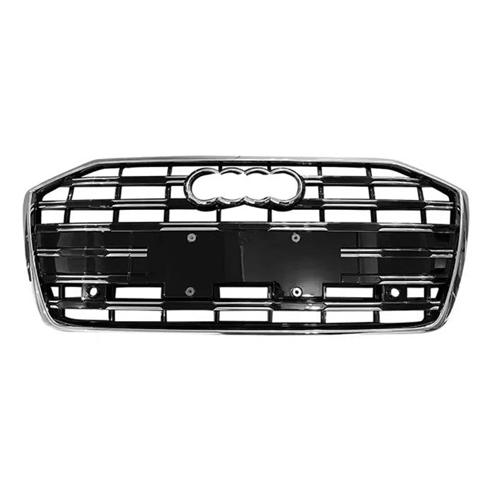 Car Craft Compatible With Audi A6 S6 Rs6 C8 2019-2023 Front Rs6 Sport Bumper Upgraded Show Grill Mesh Rsu Silver Chrome Outer And Trim - CAR CRAFT INDIA
