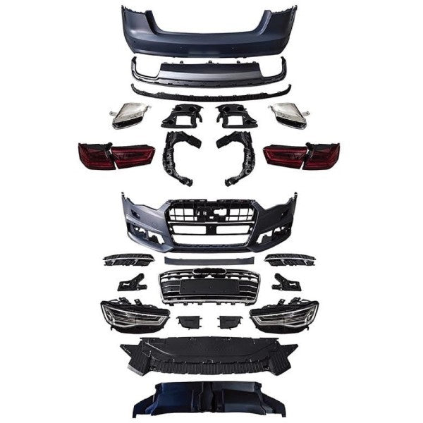 Car Craft Compatible With Audi A6 C7 2010-2015 To 2016 C7pa Upgrade Facelift Matrix Conversion Bodykit Bumper Headlight Taillight CC-6316 - CAR CRAFT INDIA