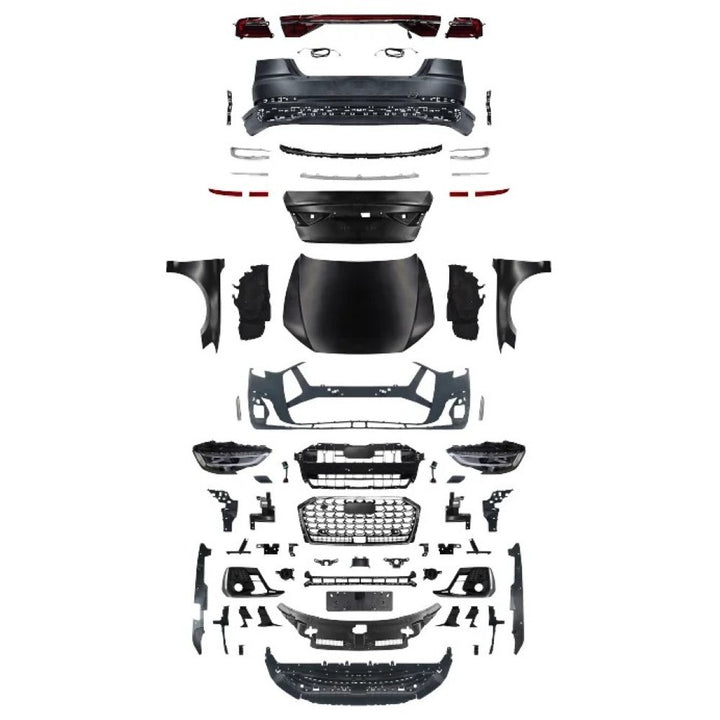 Car Craft Compatible With Audi A8 D4 2010-2017 To 2018+ S8 D5pa Upgrade Facelift Matrix Conversion Bodykit Bumper Hood Trunk Headlight Taillight CC-6317