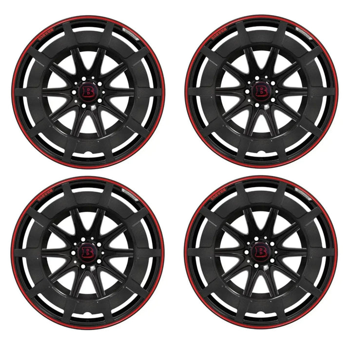 Car Craft Compatible With Mercedes G Class Glc Gle Gls G Wagon W464 W463 W465 W254 X254 W166 X166 W167 X167 Forged Alloy Wheel Macwheel Rim Brabus Bbs Style Front 22x10.5 Rear 22x11.5 Et Front 50 Rear 47 Pcd 5/112 Cb 66.6 22 Inch Real Dry Carbon Fiber