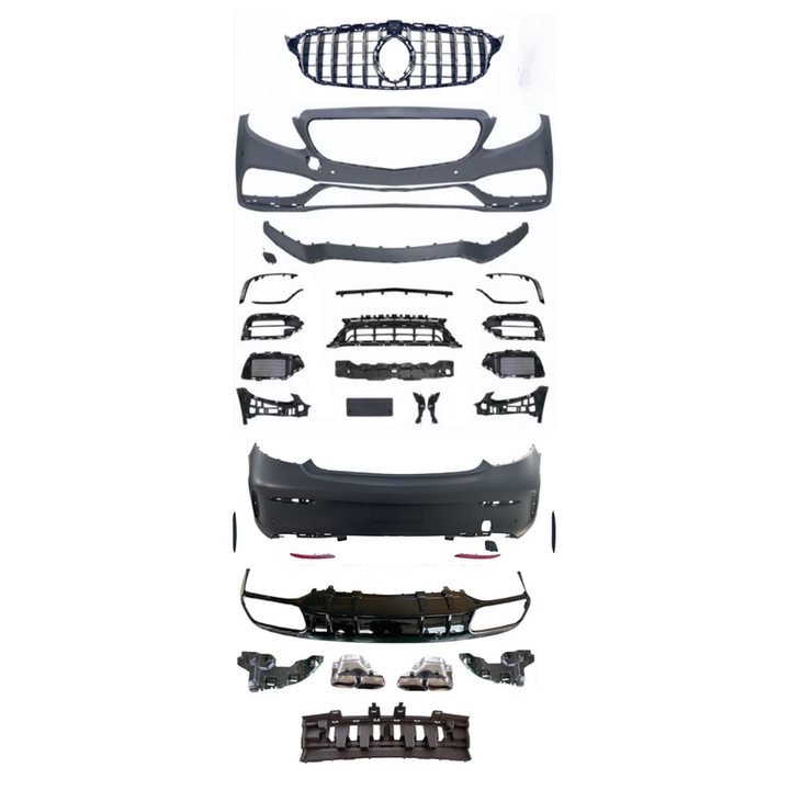Car Craft Compatible With Mercedes Benz C Class Coupe C205 2016-2021 Upgrade Facelift Convert To C63amg Amg Bodykit Front Rear Bumper Diffuser Exhaust Tip CC-9657 - CAR CRAFT INDIA