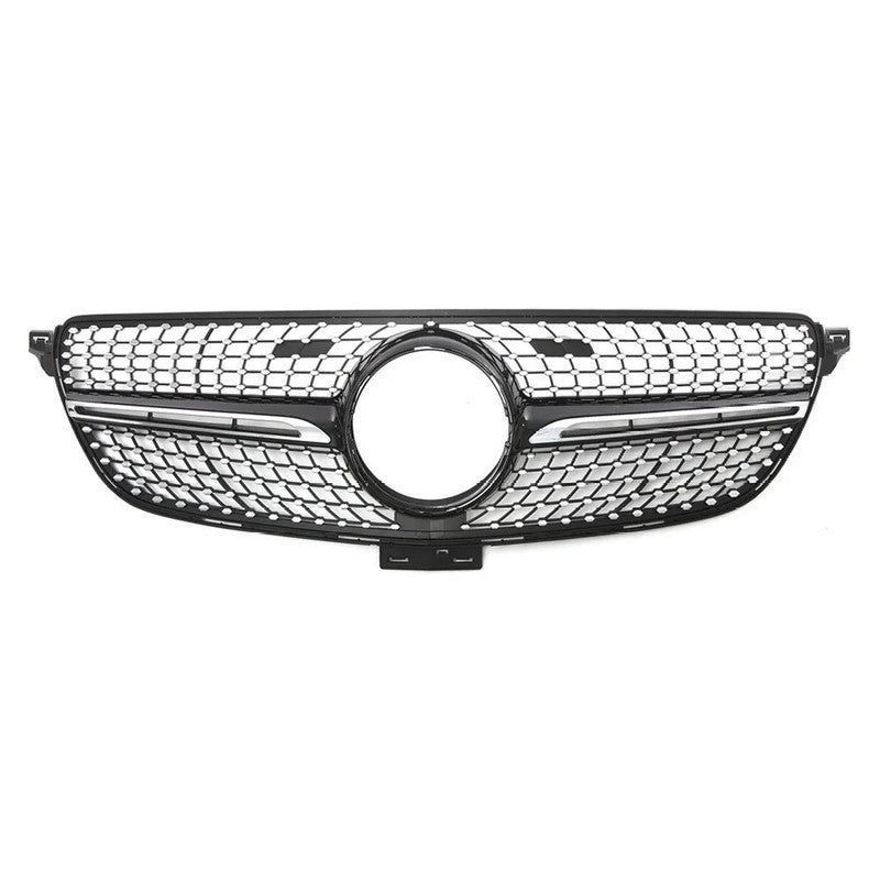 Car Craft Compatible With MERCEDES BENZ GLE COUPE W166 X166 C292 W292 2015-2019 FRONT AMG BUMPER SHOW GRILL  DIAMOND BLACK - CAR CRAFT INDIA