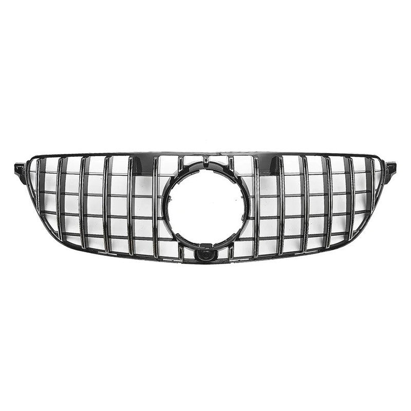 Car Craft Compatible With MERCEDES BENZ GLE COUPE W166 X166 C292 W292 2015-2019 FRONT AMG BUMPER SHOW GRILL  GTR SILVER - CAR CRAFT INDIA