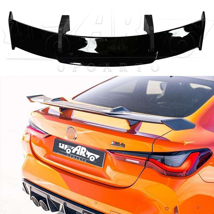 Car Craft Compatible With Bmw M4 Coupe 2021-2024 G80 G82 M3 M4 Rear Trunk Wing Boot Spoiler Lip Splitter Skirt Mp Style Usa Ar-bm-0129 Cf Carbon Fiber Look - CAR CRAFT INDIA