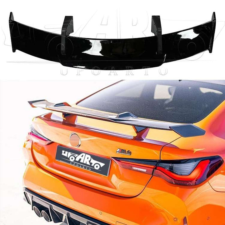 Car Craft Compatible With Bmw M4 Coupe 2021-2024 G80 G82 M3 M4 Rear Trunk Wing Boot Spoiler Lip Splitter Skirt Mp Style Usa Ar-bm-0129 Cf Carbon Fiber Look - CAR CRAFT INDIA