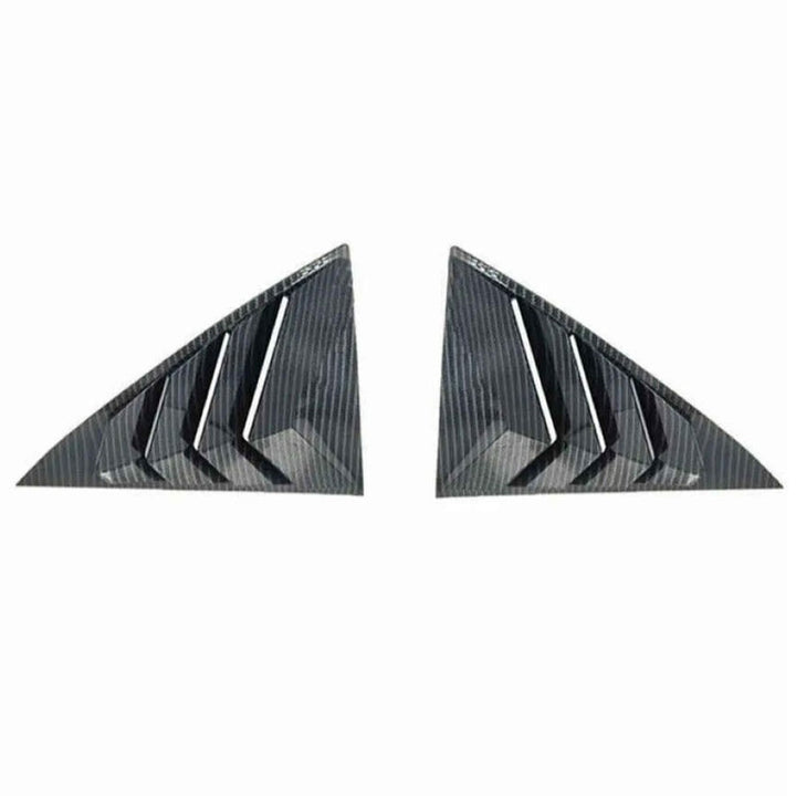 Car Craft Compatible With Toyota Camry 2006-2011 Car Rear Window Shutter Cover Louver Side Vent Trim Triangle Carbon Fiber Look